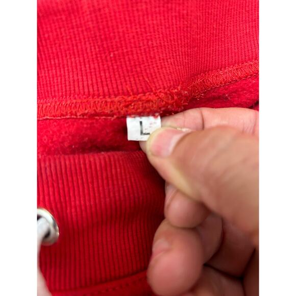 Men's Large Bag Chaser Red Athletic Shorts GUC Thick Soft Fabric - Picture 3 of 4